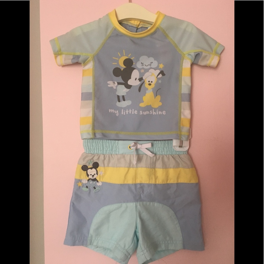 Baby Gap for Disney Mickey trunk & rash guard set